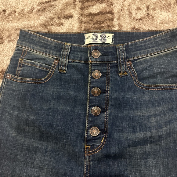 We The Free High Rise Dark Blue Jeans - Picture 2 of 3